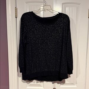 Jane and Delancey Black Leopard Print Sweatshirt